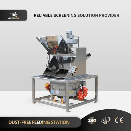 Automatic /Vacuum/Screw/Hopper/Feeder/Feeding Machine/Dust Free Feed Station for Pepper, Coffee, Tea, Protein, Milk, Sugar, Salt, Yeast