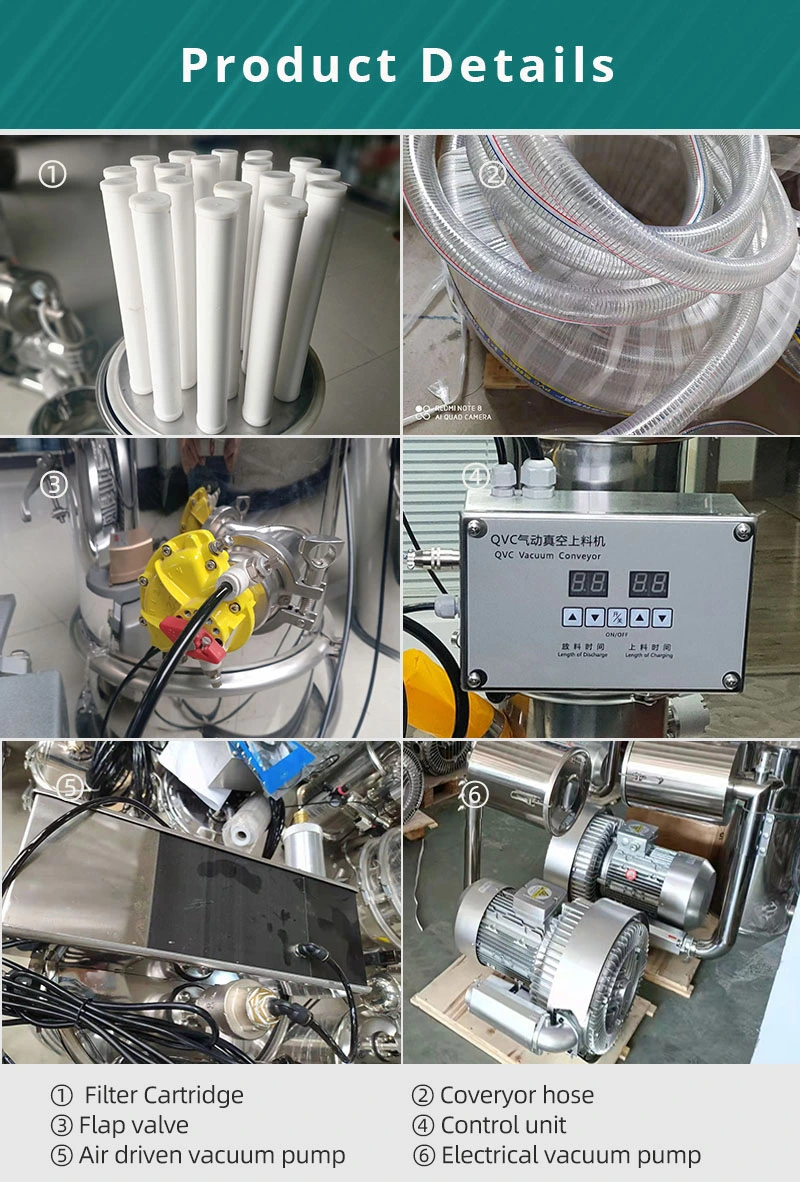 Sanitary Pharmaceutical API Industrial Pneumatic Air Vacuum Powder Automatic Conveying Equipment