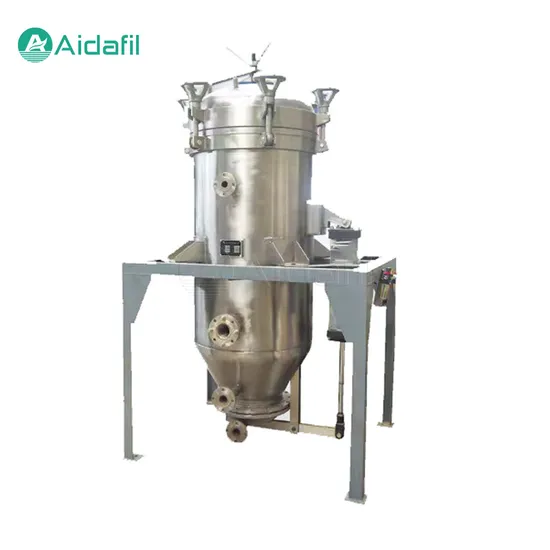 Reliable Quality Automatic Mobile Vertical Filter Machine Food Oil Chemical Environment Leaf Filter 