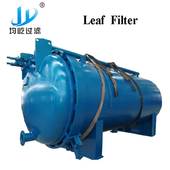 High Capacity Crude Vegetable Oil Horizontal Pressure Leaf Filter 