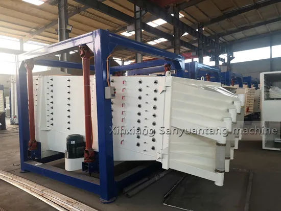 Double Vibration Force High Precision Square Vibrating Gyratory Screen Sieve 