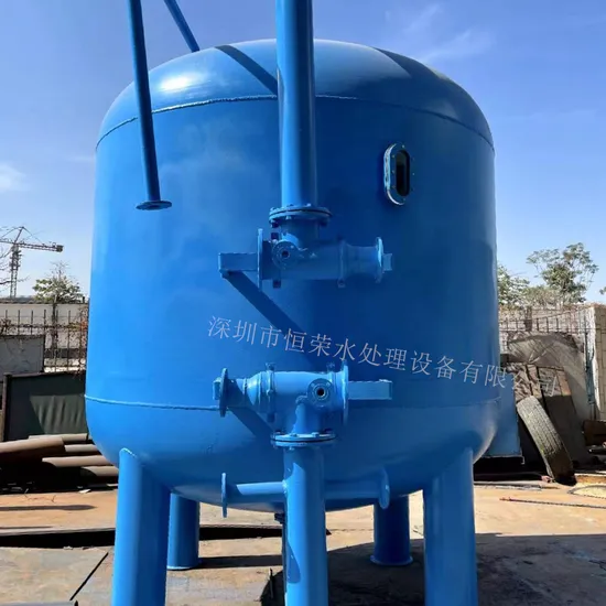 Carbon Steel Filter Water Treatment Equipment Quartz Sand Wastewater Reuse Tank 
