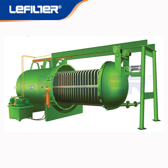 High Efficiency Paraffin Wax Pressure Horizontal Leaf Filter 